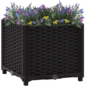 vidaXL Canteiro elevado 40x40x38 cm polipropileno
