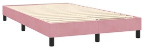 Cama com molas/colchão 120x220 cm veludo rosa