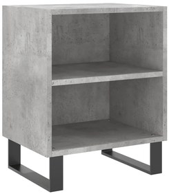 Mesas cabeceira 2pcs 40x30x50cm derivados madeira cinza-cimento