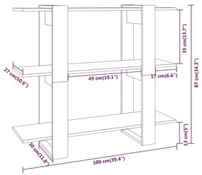 Estante/divisória 100x30x87 cm branco