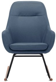 Cadeira de baloiço tecido azul