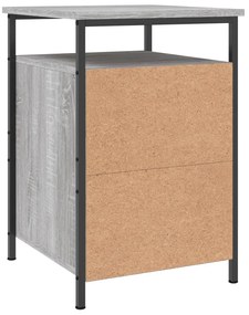 Mesas cabeceira 2 pcs 40x42x60cm deriv. madeira cinzento sonoma