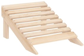 Cadeira de jardim e otomano Adirondack 2 lugares abeto