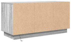 Móvel de TV com luzes LED 100x41x50 cm cinzento sonoma