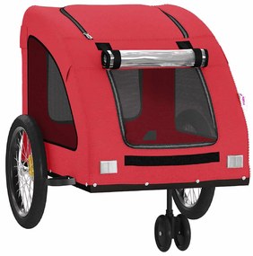 Reboque bicicleta animais tecido oxford/ferro vermelho