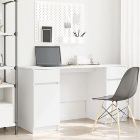 Mesa vidaXL Branca 140x49x76 cm Madeira engenheirada