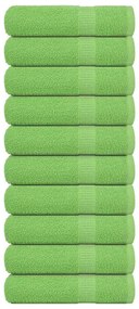 vidaXL Toalhas banho FROGN 10 pcs 100x150 cm 360 g/m² verde maça