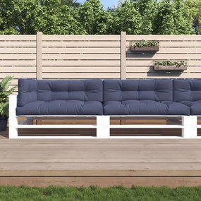 vidaXL Almofadões para sofá de paletes 5 pcs tecido azul-marinho