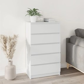 vidaXL Armário de gavetas 60x36x103 cm derivados de madeira branco