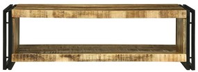 Mesa de Café 120x50x38 cm Madeira Sólida de Mangueira Rústica
