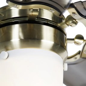 Ventilador de teto de design em latão com controle remoto - Wings 42 Moderno
