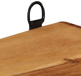 3 pcs conj. prateleiras parede cúbicas madeira de acácia maciça