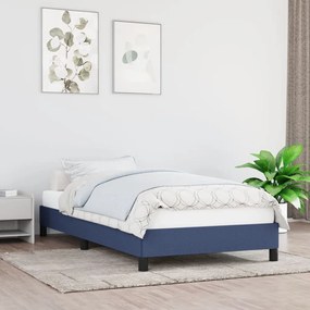 Estrutura de cama sem colchão 90x200 cm tecido azul