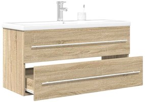 vidaXL 2 pcs conj. móveis casa banho derivados madeira carvalho sonoma