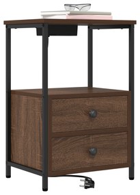 Armário Lateral com Estação de Carregamento com gaveta 2 pcs