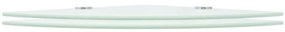 Prateleiras canto 2 pcs suportes cromados 25x25cm vidro branco