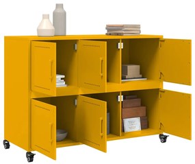 Aparador 100,5x39x72 cm aço amarelo mostarda