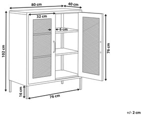 Aparador com 2 portas em metal branco WAKATIPU Beliani