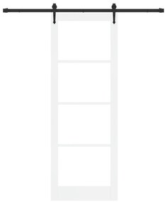 Conjunto de Porta Deslizante vidaXL com Acessórios Branca 83x232 cm Ma