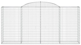 Cesto gabião arqueado 300x50x140/160 cm ferro galvanizado