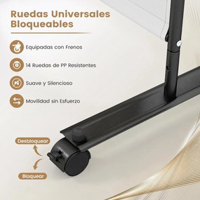 Biombo Separador de Espaço Dobrável de 6 Painéis, 331,5 x 35,5 x 173 cm, Rodas com Travão, Branco