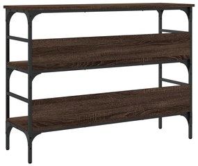Mesa consola 100x32x75 cm derivados madeira carvalho castanho