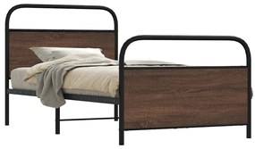 Estrutura cama s/ colchão derivados madeira carvalho castanho