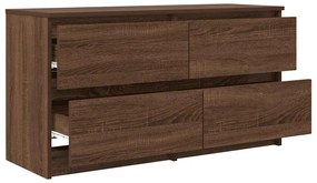 Móvel de TV 100x35x54 cm derivados de madeira carvalho castanho