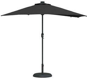 Guarda-sol de Jardim Preto 294 x 150 x 223 cm tecido