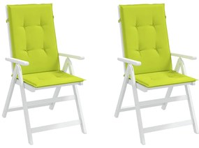 Almofadões cadeiras altas de jardim 2pcs tecido verde brilhante