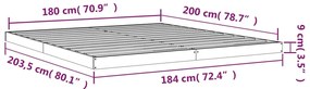 Estrutura de cama super king size 180x200 cm pinho maciço