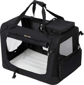 Transportadora para animais de estimação XL 102 x 69 x 69 cm Preta