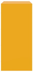 Aparador 67x39x83 cm aço amarelo mostarda