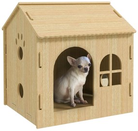 PawHut Casota para Cães Casa para Cães para Interior com Janelas Desen