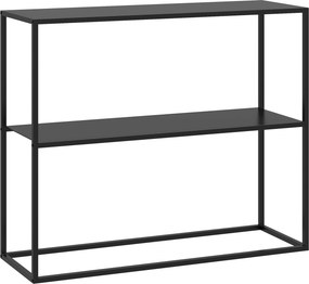 HOMCOM Mesa Consola Estilo Industrial Mesa de Entrada com Prateleira Estrutura de Aço e Desenho Anti-Tombo 90x30x75 cm Preto | Aosom Portugal