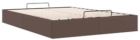 Estrutura de cama otomana sem colchão 140x200 cm castanho