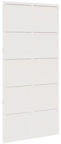 Porta de celeiro 100x208 cm madeira de pinho maciça branco