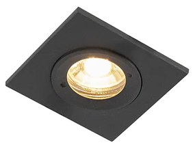 LED Foco embutido inteligente quadrado preto IP44 com Wi-Fi GU10 - Xena Moderno