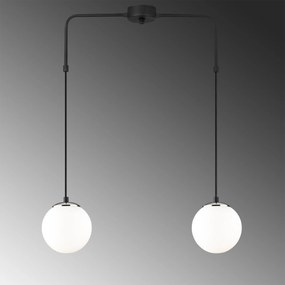 Candeeiro de Teto Uzum – Preto e Branco – 60 x 15 cm