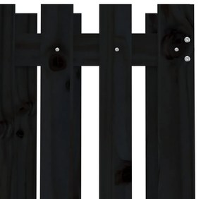 Vaso de jardim c/ design cerca 70x70x70 cm pinho maciço preto