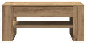 Mesa de centro vidaXL em Carvalho Artesanal 102x55x45 cm em Madeira de