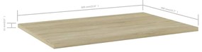 Prateleiras estante 4pcs derivados de madeira carvalho sonoma