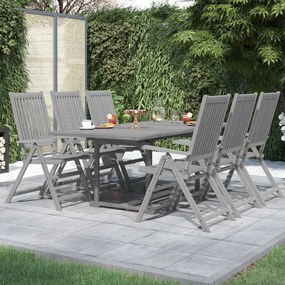 vidaXL 7 pcs conjunto de jantar jardim madeira acácia maciça