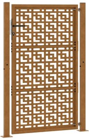 Portão de jardim 105x155 cm design cruzado de aço resistente