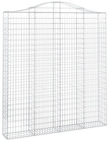 Cestos gabião arqueados 5pcs 200x30x220/240cm ferro galvanizado