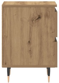 Cômoda de Cabeceira vidaXL Carvalho Artisan 40x35x50 cm Madeira Engenh