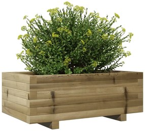 Vaso/floreira de jardim 70x40x26,5 cm madeira pinho impregnada
