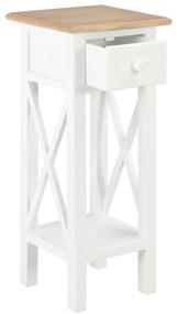 Mesa lateral 27x27x65,5 cm madeira branco