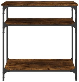 Mesa consola 75x29x75 cm derivados de madeira carvalho fumado