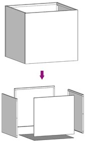 Vasos/floreiras 2 pcs 42x40x39 cm aço galvanizado prateado